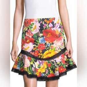 Alice and Olivia floral mini skirt sz 4